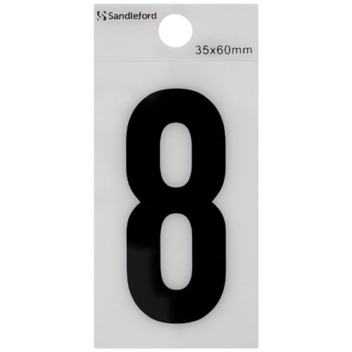 SANDLEFORD SELF ADHESIVE NUMBER H60mm - No.8